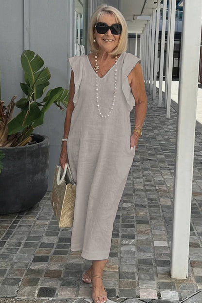 Faustine | Robe en lin sans manches élégante pour l'été - Image 12