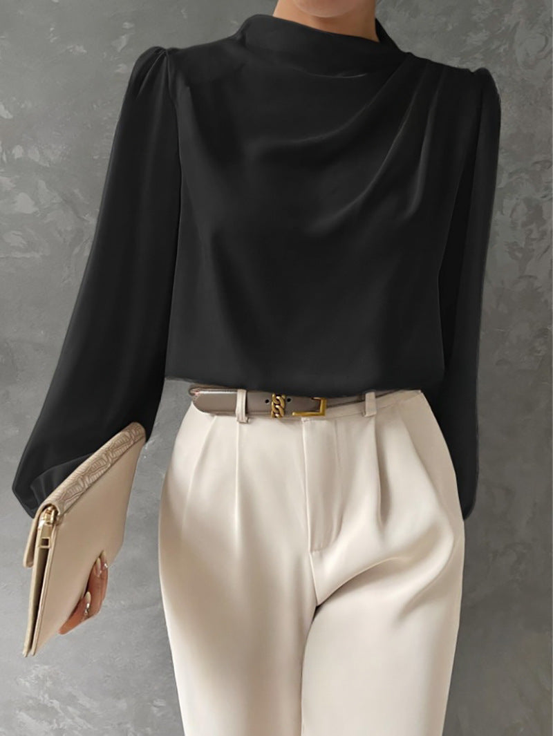 Léonie | Chemisier élégant en satin pour femmes - Coupe décontractée - Top à manches longues - Image 7