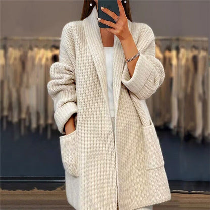 Yvette | Cardigan Long Oversize Femme - Image 1