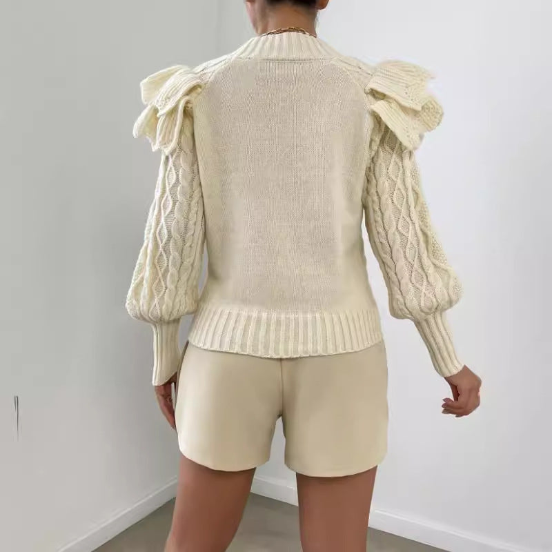 Rania | Pull à Volants à Manches Longues pour Femme - Image 2