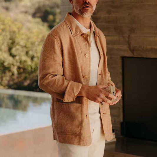 Germain | Veste de chemise confortable et décontractée avec poches plaquées - Image 1