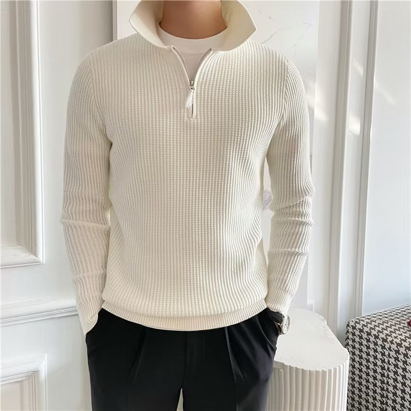 Malik | Pull en Tricot Homme - Demi-Zip - Image 4