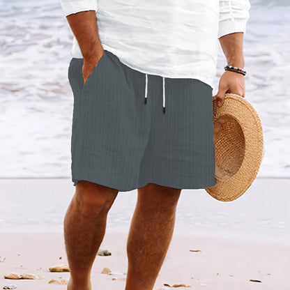 Barthélemy | Short confortable en coton et lin avec poches - Image 3