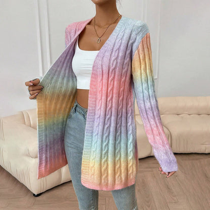 Tatiana | Cardigan Femme Ouvert Devant Tricot Câbles - Image 7