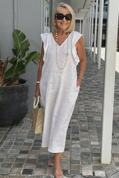 Faustine | Robe en lin sans manches élégante pour l'été - Image 15