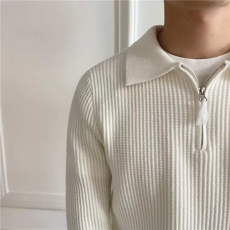 Malik | Pull en Tricot Homme - Demi-Zip - Image 3