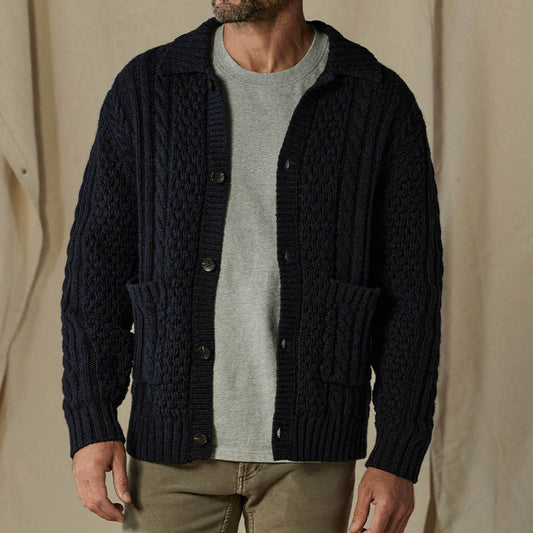 Virgile | Cardigan stylisé avec col et poches pour hommes - Image 1