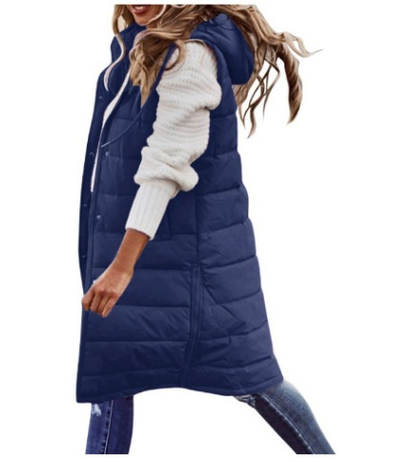 Janine | Veste longue matelassée à capuche pour femme - Image 3