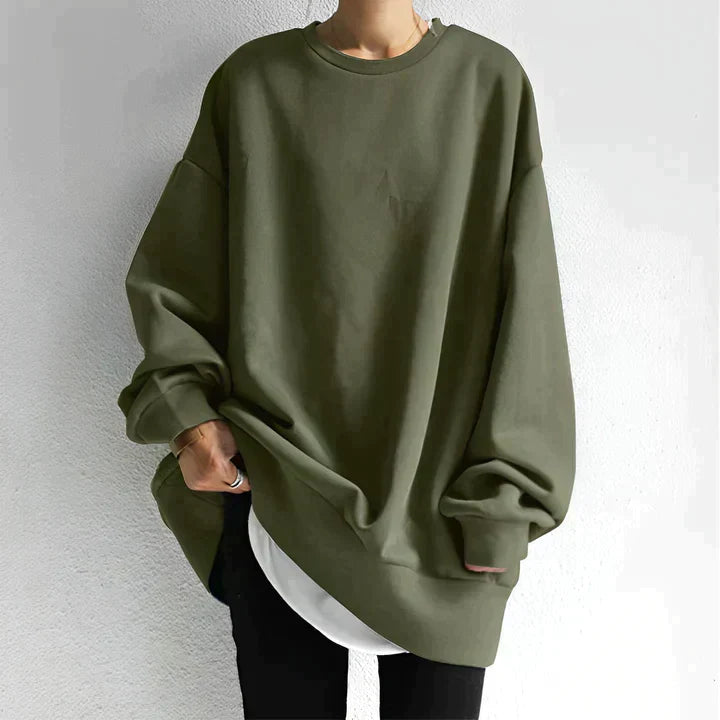 Juliana | Pull ample à col rond et manches longues pour femme - Image 3