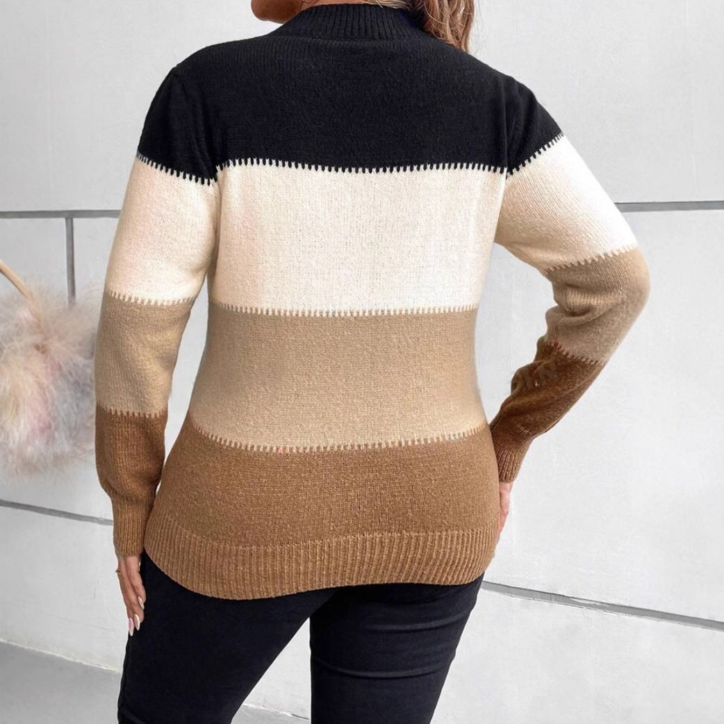 Stella | Pull Femme Coupe Décontractée Color Block - Image 4