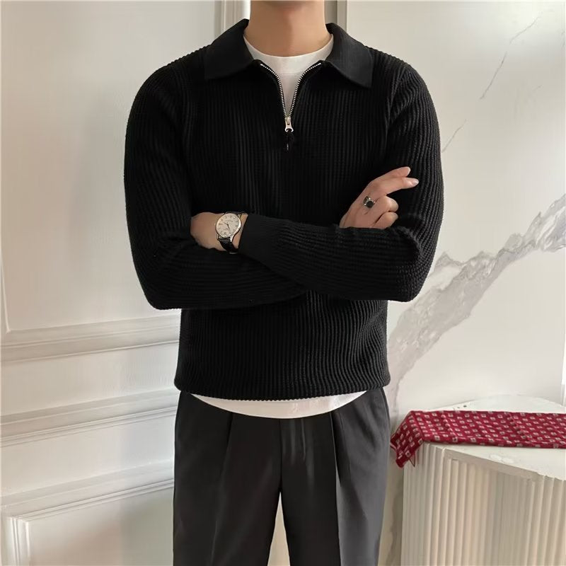 Malik | Pull en Tricot Homme - Demi-Zip - Image 10