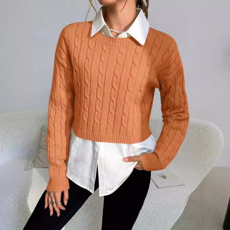 Océane | Pull court torsadé à manches longues pour femme - Image 4