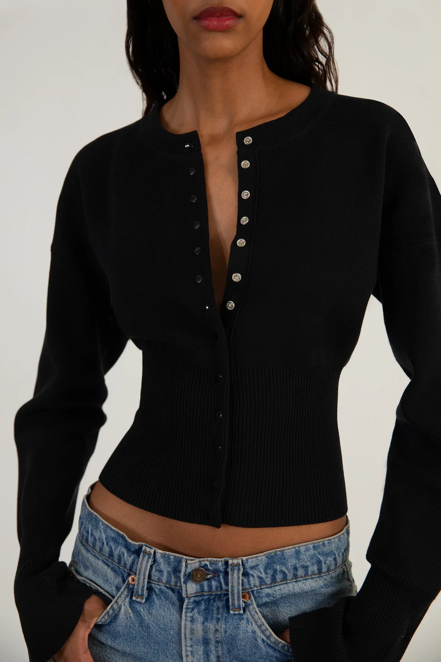 Zahia | Cardigan Ajusté Boutonné Femme - Image 5