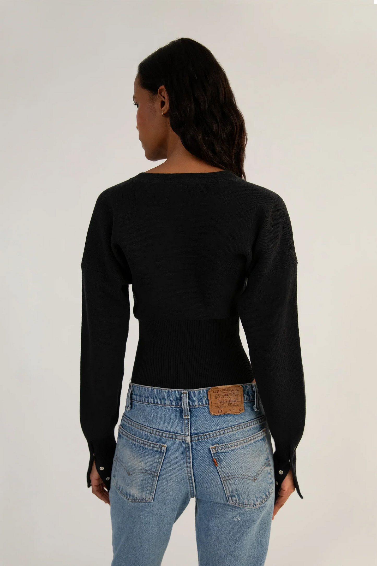 Zahia | Cardigan Ajusté Boutonné Femme - Image 7