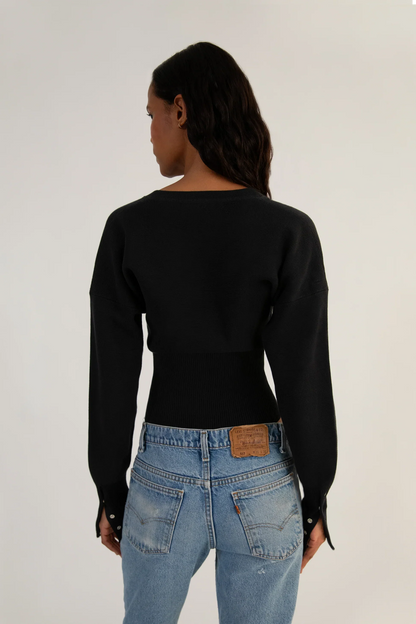 Zahia | Cardigan Ajusté Boutonné Femme - Image 7