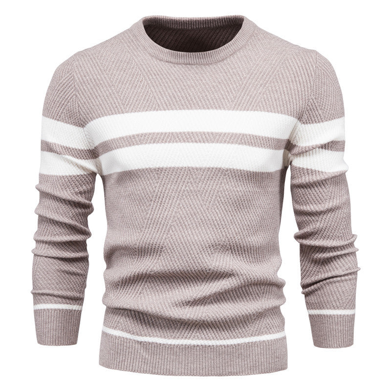 Cyril | Pull rayé à col rond pour homme - Image 7