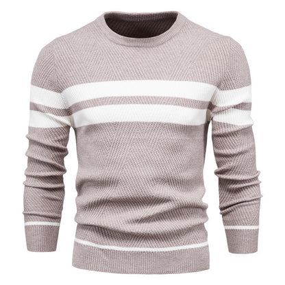 Cyril | Pull rayé à col rond pour homme - Image 7