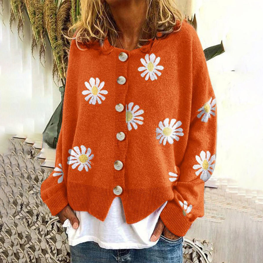 Camille | Cardigan Floral Boutonné Femme - Image 3