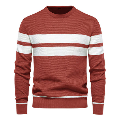 Cyril | Pull rayé à col rond pour homme - Image 4