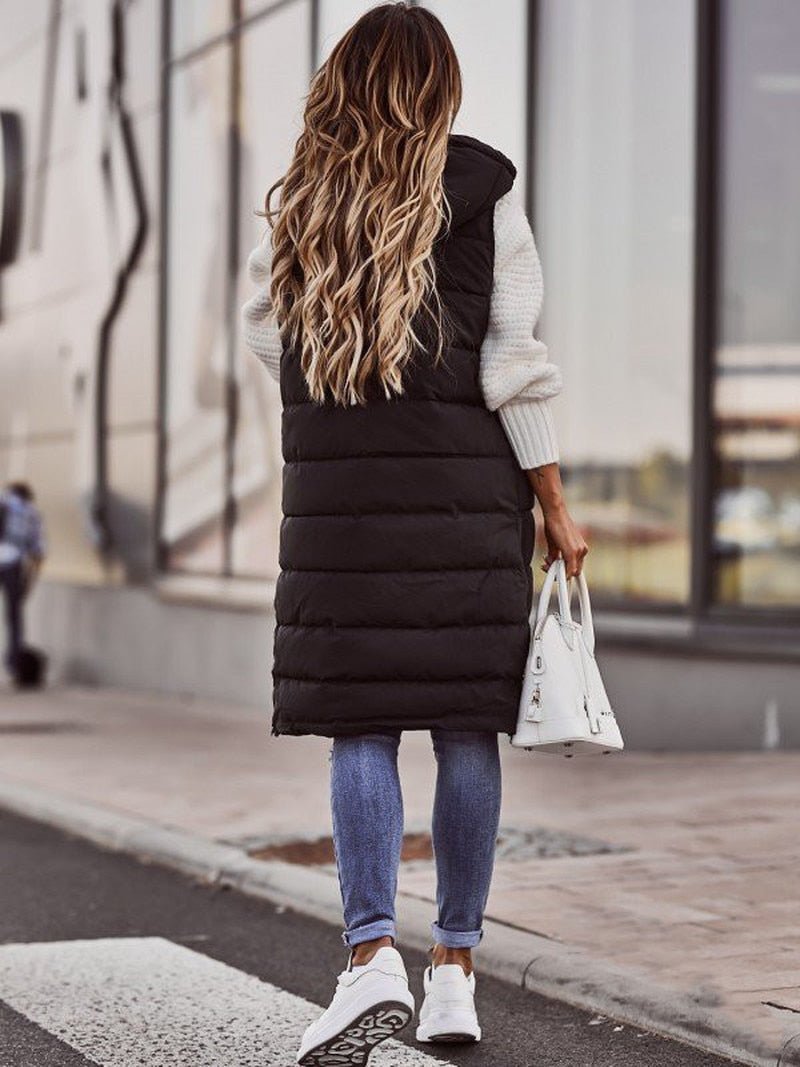Manon | Veste longue matelassée à capuche pour femme - Image 4