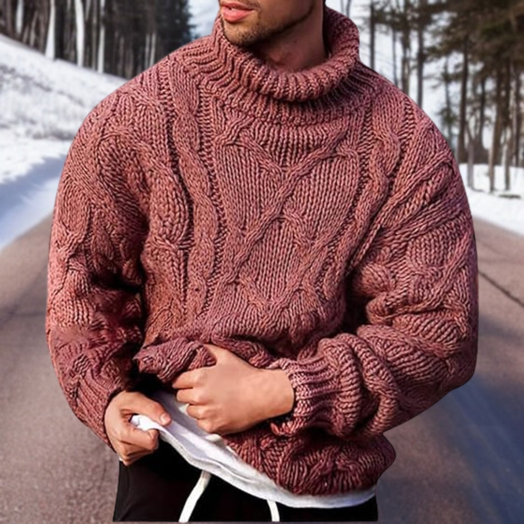 Vasco | Pull Homme Col Roulé Tricot Câble - Image 4