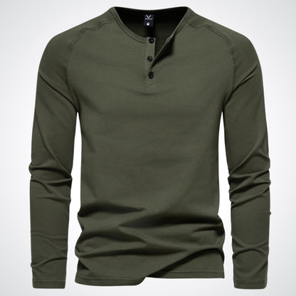Titouan | Chemise Henley Décontractée à Manches Longues pour Homme - Image 1