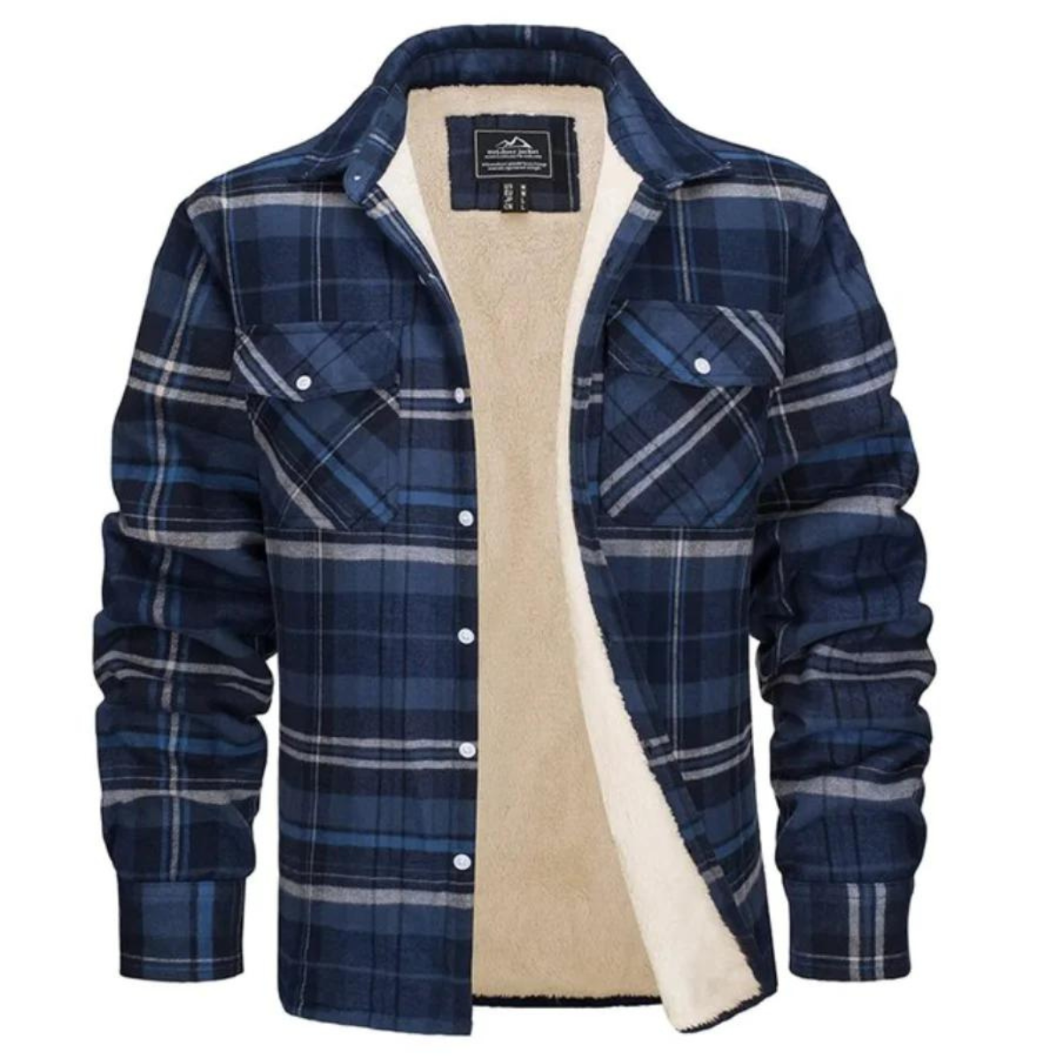 Arsène | Veste Chemise à Carreaux en Flanelle Boutonnée pour Homme - Image 7