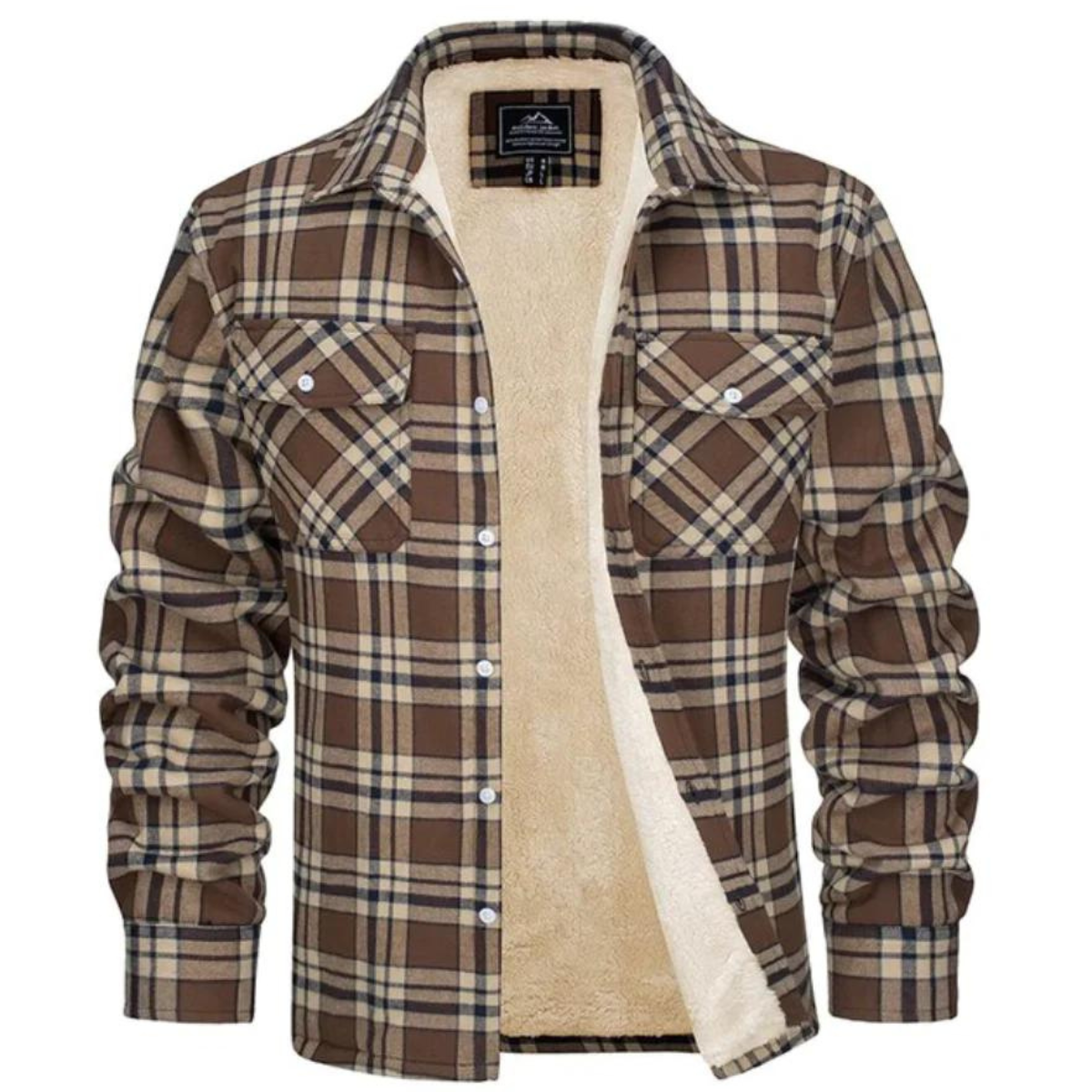 Arsène | Veste Chemise à Carreaux en Flanelle Boutonnée pour Homme - Image 5