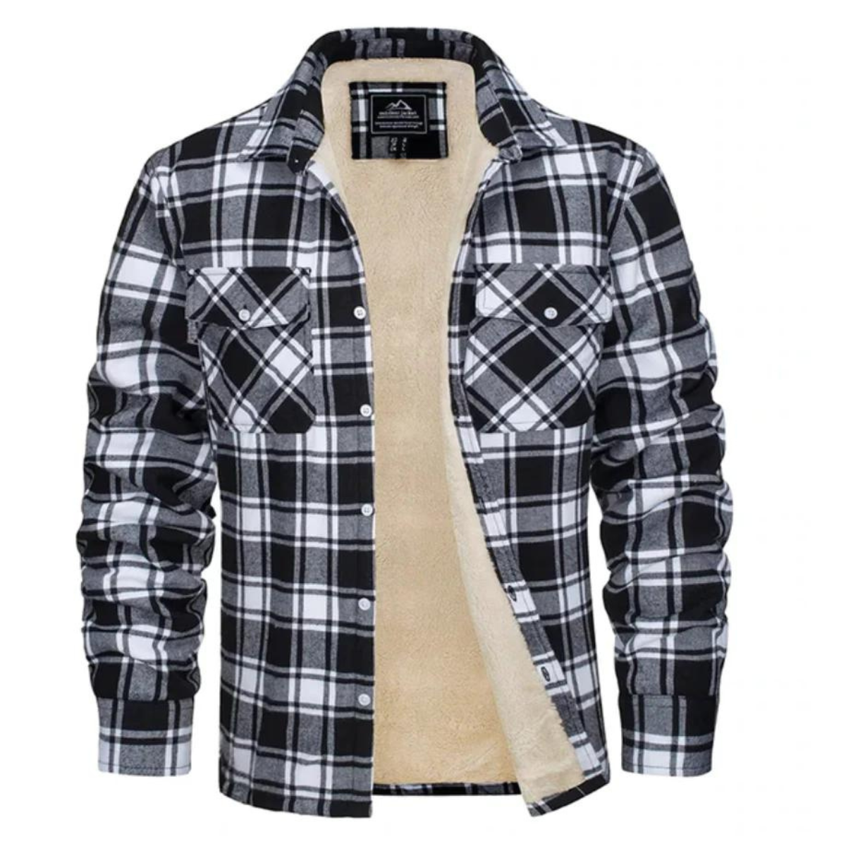 Arsène | Veste Chemise à Carreaux en Flanelle Boutonnée pour Homme - Image 4