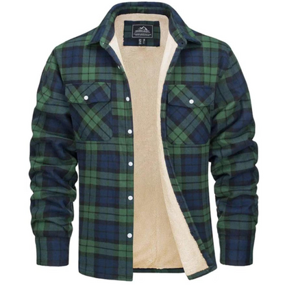 Arsène | Veste Chemise à Carreaux en Flanelle Boutonnée pour Homme - Image 2