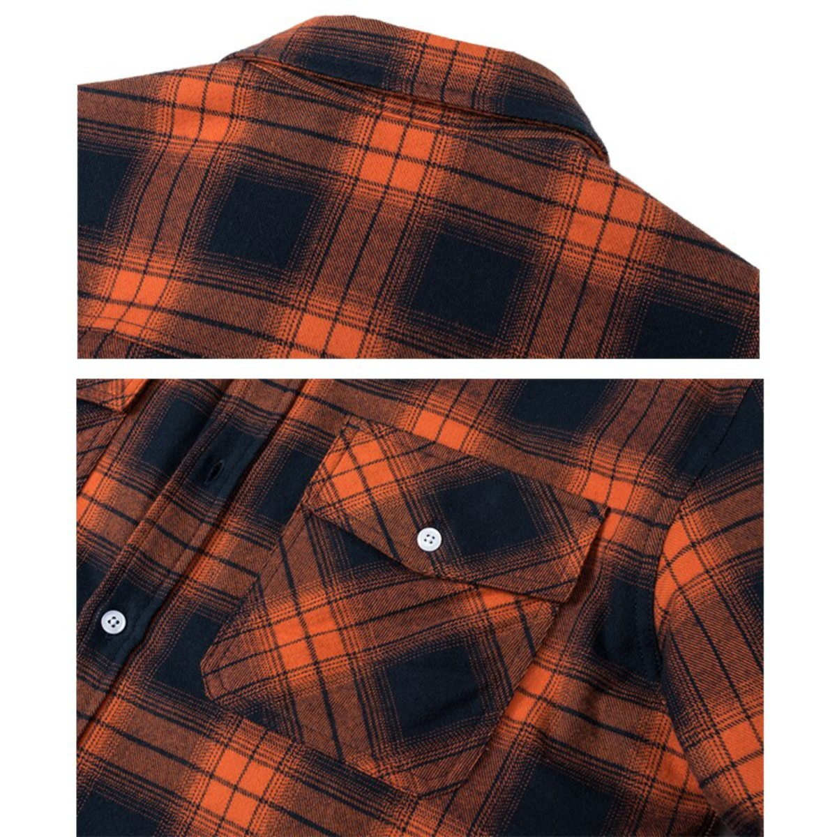 Arsène | Veste Chemise à Carreaux en Flanelle Boutonnée pour Homme - Image 9