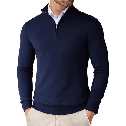 Thierry | Pull Homme Col Montant Zippé au Quart - Image 5