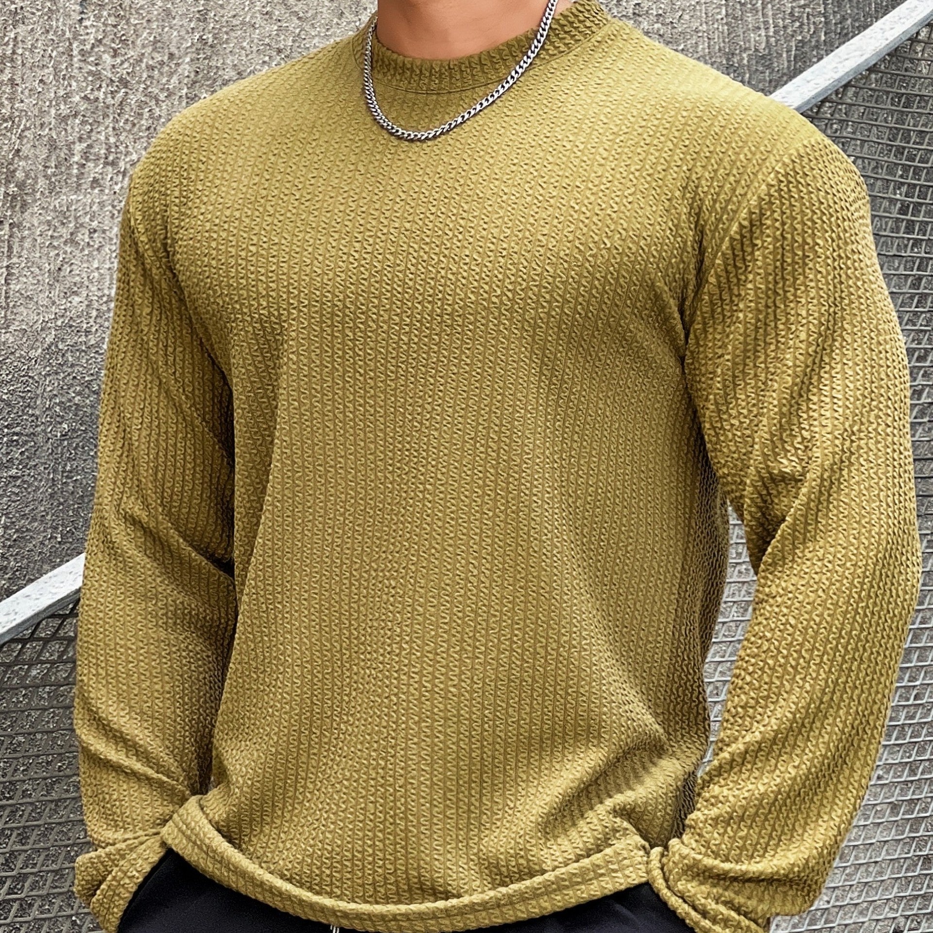 Quintin | Pull texturé à manches longues pour homme - Image 2