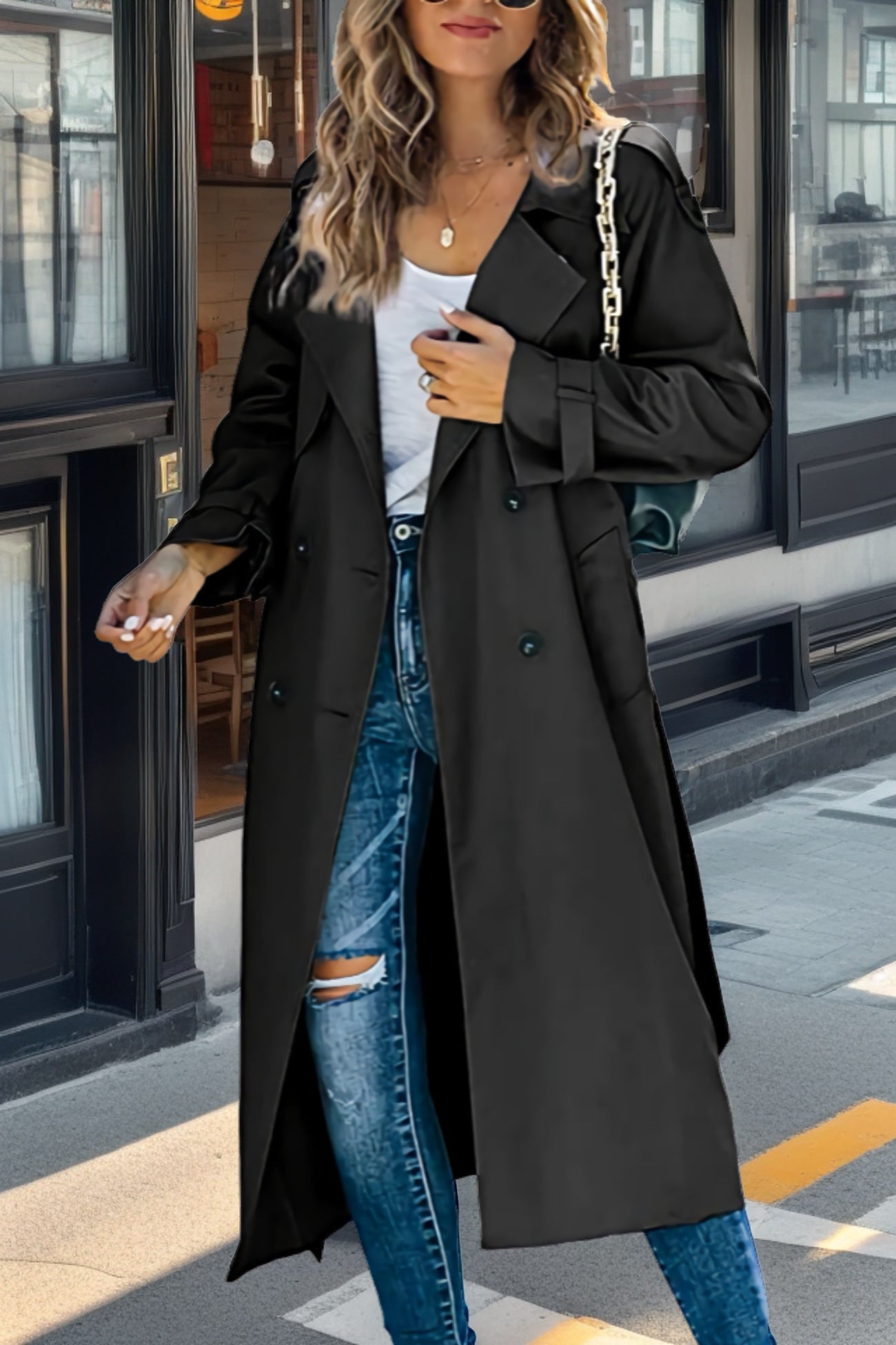 Charlotte | Manteau Trench Long Croisé Femme - Image 6