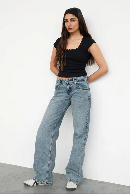 Roxy athéna - rise jeans | Denim extensible tendance et confortable - Image 6
