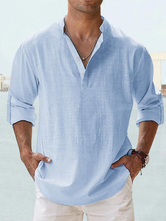 Zouhair | Chemise décontractée en lin pour hommes - Légère et respirante - Image 2
