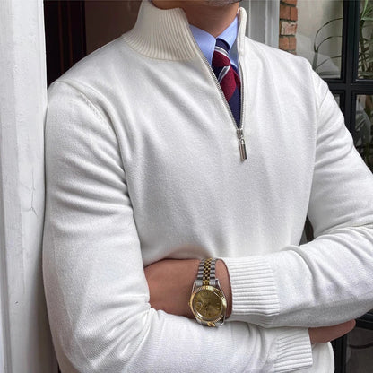 Erwan | Pull Homme Col Montant Zippé au Quart - Image 4