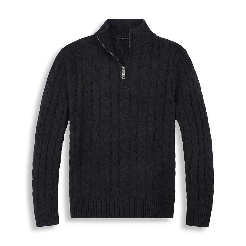 Franck | Pull Homme Maille Côtelée à Fermeture Éclair 1/4 - Image 9