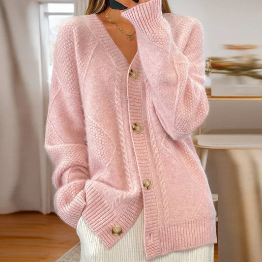 Gabrielle | Cardigan Femme Boutonné en Tricot Côtelé - Image 2