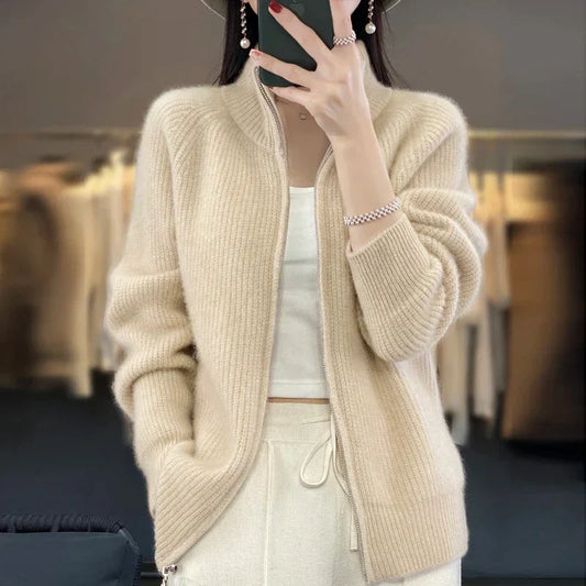 Wafa | Veste Pull Zippée Femme - Image 1