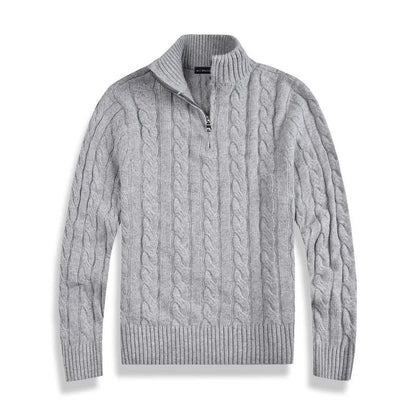 Franck | Pull Homme Maille Côtelée à Fermeture Éclair 1/4 - Image 6