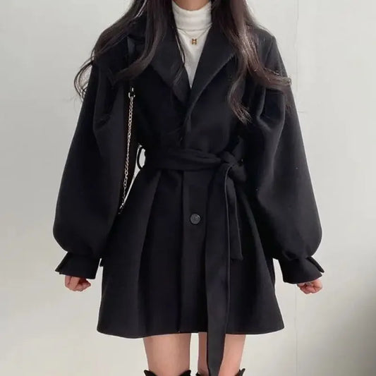 Nahia | Manteau croisé ceinturé pour femme - Image 2