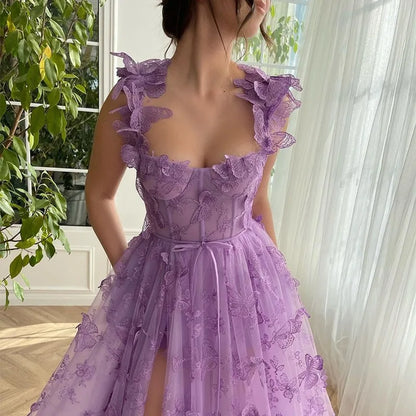Myriam | Robe longue élégante en tulle à volants pour toutes les occasions - Image 4