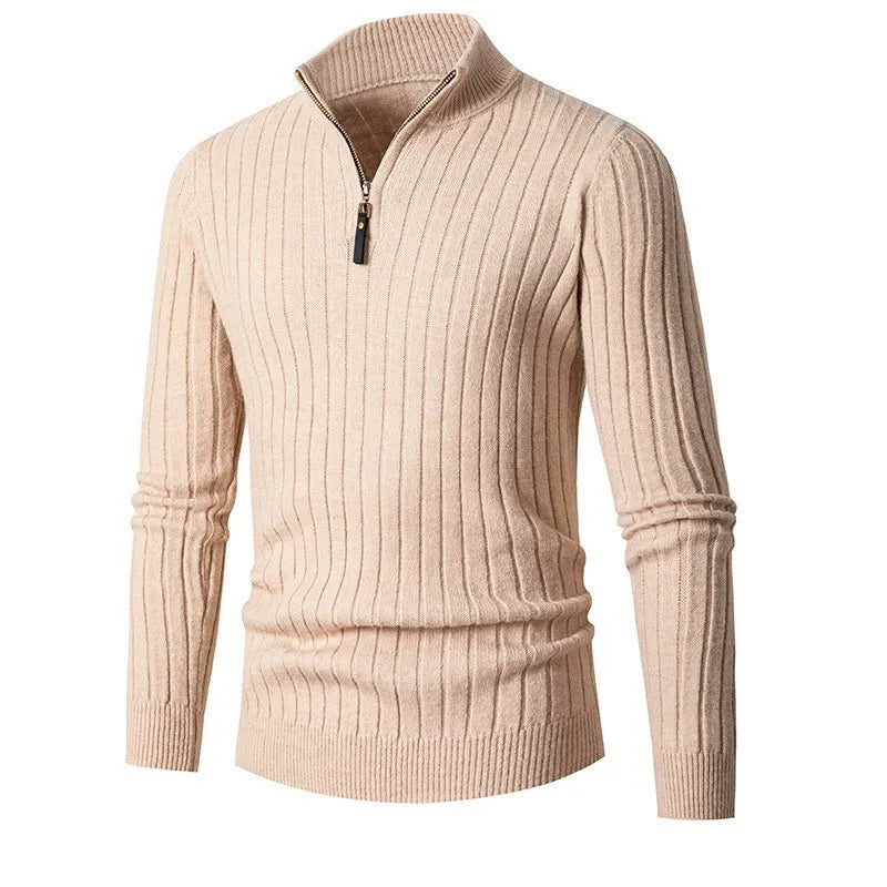 Erwan | Pull à col zippé quart pour homme - Image 9