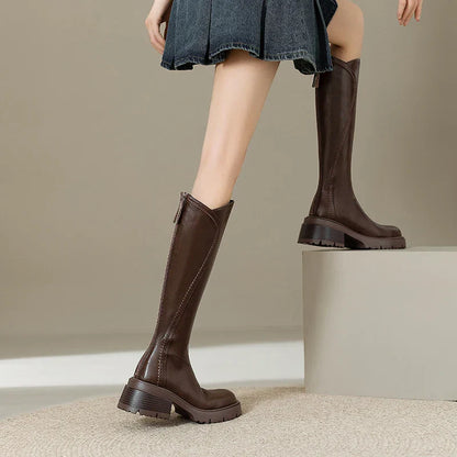 Sabrina | Bottes hautes femme à talon bloc et semelle crantée - Image 5