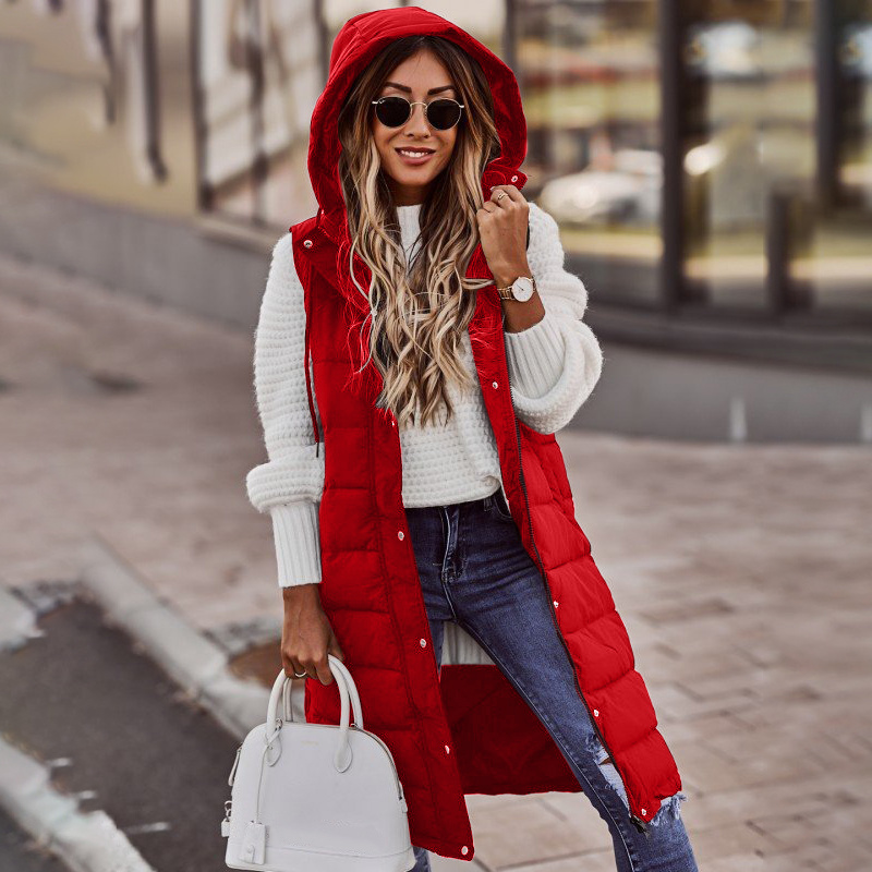Samantha | Veste longue matelassée à capuche pour femme - Image 5