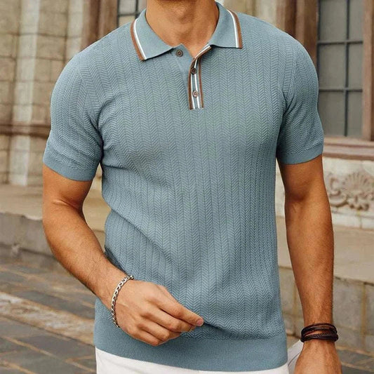 Gautier | Polo d'été confortable pour hommes - Coupe régulière - Paris Project - Tricot élégant - Image 2
