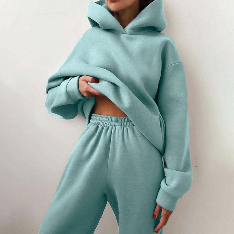 Mirella | Ensemble de survêtement pour femme avec sweat à capuche oversize - Image 3