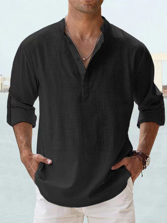 Zouhair | Chemise décontractée en lin pour hommes - Légère et respirante - Image 3
