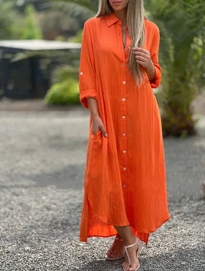 Maya | Robe d'été élégante en coton chanvre pour femmes - Image 3